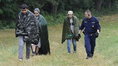 Ilegální imigranti nedaleko maarského Szegédu (25. ervna 2015)