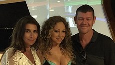 Mariah Carey se snoubencem Jamesem Packerem a jeho bývalou manelkou Jodhi...