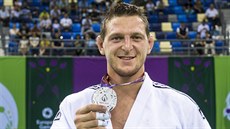 eský judista Luká Krpálek se stíbrnou medailí z Evropských her.