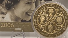 Exkluzivní zlatá mince vydaná v roce 2006 k píleitosti 80. výroí narození...