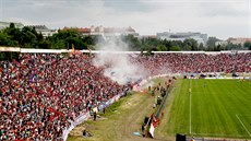 Legendární fotbalový stánek, na kterém Brno oslavilo v roce 1978 svůj první a...
