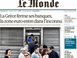 Francouzský deník informuje o eckých bankách, které jsou nyní zavené.