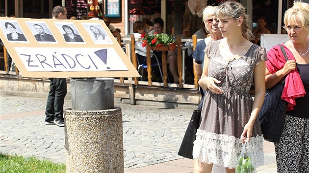 Demonstrace proti puistm v st nad Labem (30. ervna 2015)