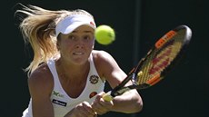 Elina Svitolinová bhem prvního kola Wimbledonu