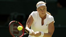 Petra Kvitová bhem prvního kola Wimbledonu