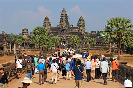 Chrmov komplex Angkor Vat v Kambodi