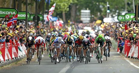 Cílový spurt v páté etap Tour de France