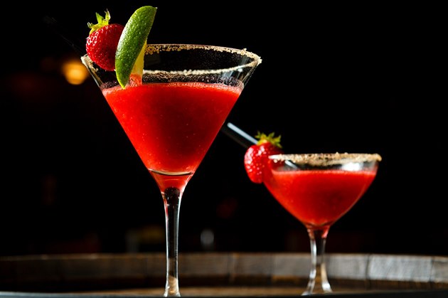 Jahodová margarita p�ipravená v restauraci Na Golfu v Kostelci u K�í�k�