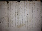 V jedné z truhlic bylo moné objevit také francouzsky psaný text.