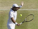 panlský tenista Pablo Andújar hraje ve 3. kole Wimbledonu proti Berdychovi.