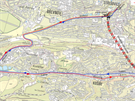 Schéma objíky bhem uzavení Strahovského tunelu (4.-14.7.2015)