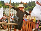 Lavičku Václava Havla odhalili 5. července v Karlových Varech při příležitosti...