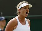 Coco Vandewegheová v osmifinále Wimbledonu.