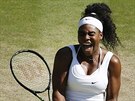 Serena Williamsová má radost z povedeného úderu.