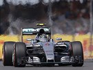 Nico Rosberg bhem tréninku na Velkou cenu Británie formule 1