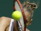Kristýna Plíková bojuje ve 3. kole Wimbledonu.