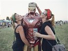 Mezi návtvníky festivalu Mighty Sounds se pipletl i Iron Man.