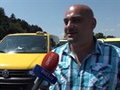 Demonstrace taxik��� v Praze