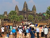 Chrmov komplex Angkor Vat v Kambodi