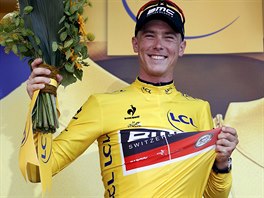 VE LUTÉM. Rohan Dennis, vítz úvodní asovky na Tour de France.