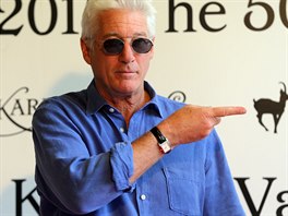 Richard Gere na tiskové konferenci bhem karlovarského festivalu (4. ervence...