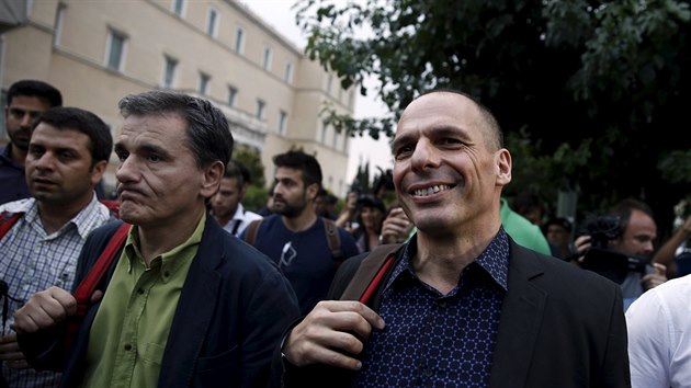 Rezignujc ministr financ Janis Varufakis. (6. ervence 2015)