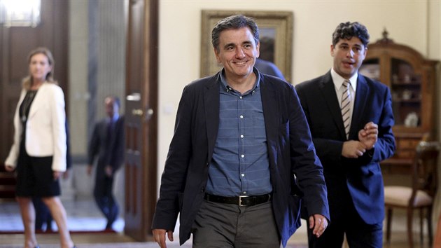 Nov eck ministr financ Euklidis Tsakalotos (6. ervence 2015)