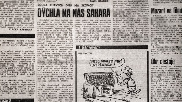 Vydání deníku Mladá Fronta z 29. ervence 1983
