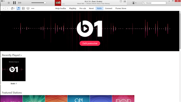 Celosvtov non-stop rdio Beats 1 po sputn, v iTunes se mete pohybovat dl a co vm prv DJ pout vidte ve standardnm informanm oknku pehrvae.