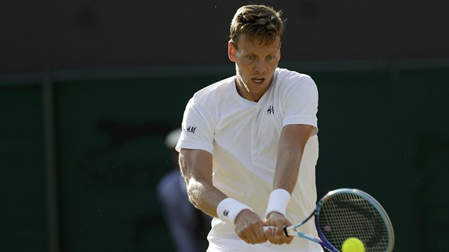 Tom Berdych v osmifinle Wimbledonu