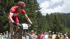 Jaroslav Kulhavý na trati závodu SP v  Lenzerheide.