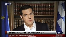 �ecký premiér Alexis Tsipras ve svém páte�ním televizním vystoupení (3....