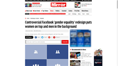 Kontroverzní genderov vyváený redesign Facebooku dala enu vped a mue do...