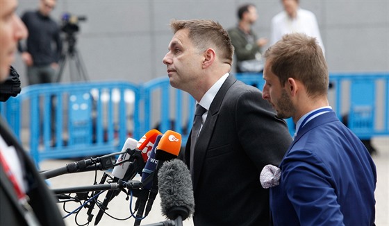Slovenský ministr financí Peter Kažimír na jednání o řecké krizi v Bruselu (12....