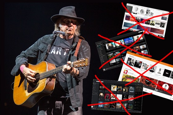 Neil Young nechal svoji muziku stáhnout ze všech streamovacích služeb.