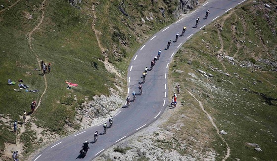 Pohled na Tourmalet, kdy na nj vyjídla francouzská Tour