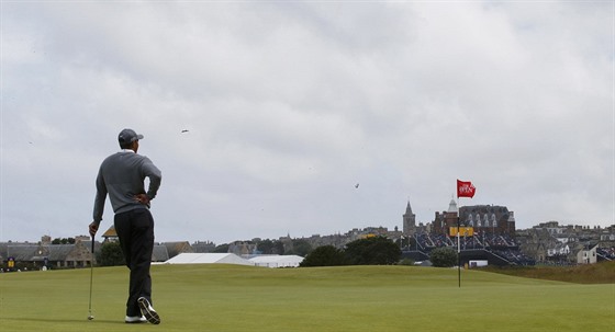 Tiger Woods na The Open na v St. Andrews čeká na svoji ránu.