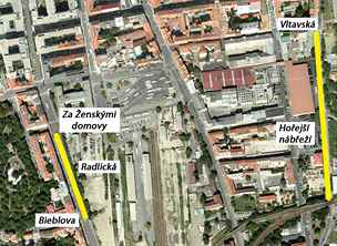 Zúžení dopravních tepen v Praze 5