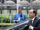 Francouzský prezident Francois Hollande přijíždí na jednání o řecké krizi v...