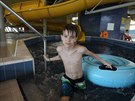 Vnitní bazény akvaparku v Dín