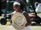 VYSMÁTÁ VÍTZKA. Americká tenistka Serena Williamsová se raduje z triumfu ve...