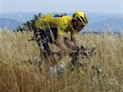 Britský cyklista Chris Froome hájil a uhájil ve 14. etap Tour de France lutý...