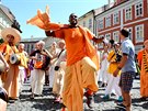 Indická náboenská slavnost Ratha-Yatra v centru Prahy.