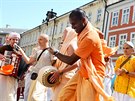 Indická náboenská slavnost Ratha-Yatra v centru Prahy.