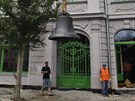 Sthování zvon z kostela Narození Panny Marie ve Starém Bohumín do...