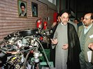 Bývalý íránský prezident Mohammad Chatámí na návtv teheránské automobilky...