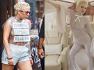 Lady Gaga v Amsterdamu prola v plastovém triku a v letadle pak pózovala v...