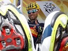 Alejandro Valverde se pipravuje na 13. etapu Tour de France