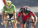 Greg van Avermaet (vpravo) vítzí ve 13. etap Tour de France. A za ním dojídí...