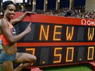 Genzebe Dibabaová se raduje, v Monaku si dobhla pro svtový rekord na 1 500...